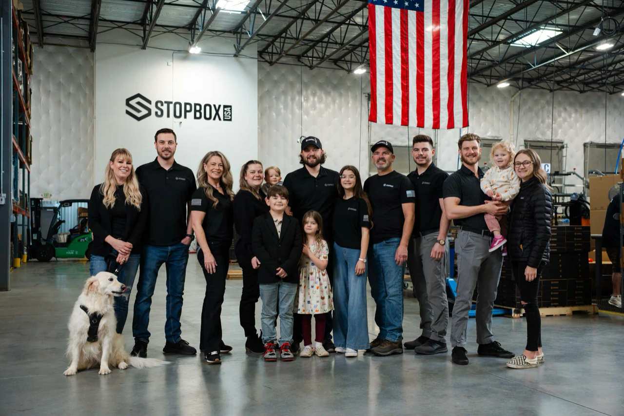 The Ervin family and StopBox USA team in Spokane